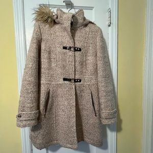Tan peacoat, barely used, very warm